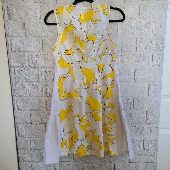 Diane Von Furstenberg Samantha Eden Garden Butter Yellow Floral Dress